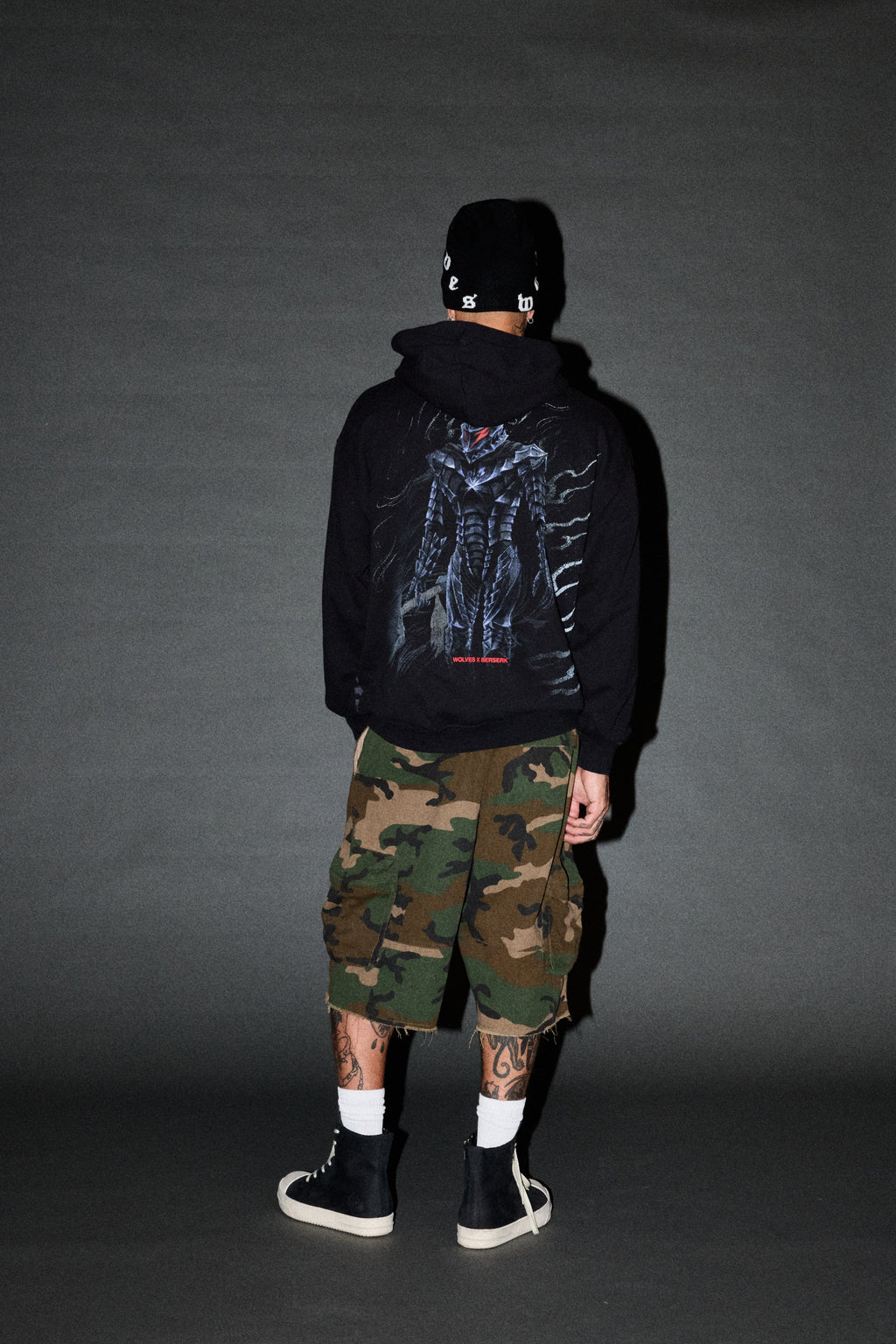 Darc Berserker "Side-By-Side" Bishop Hoodie in Black - imagem 6
