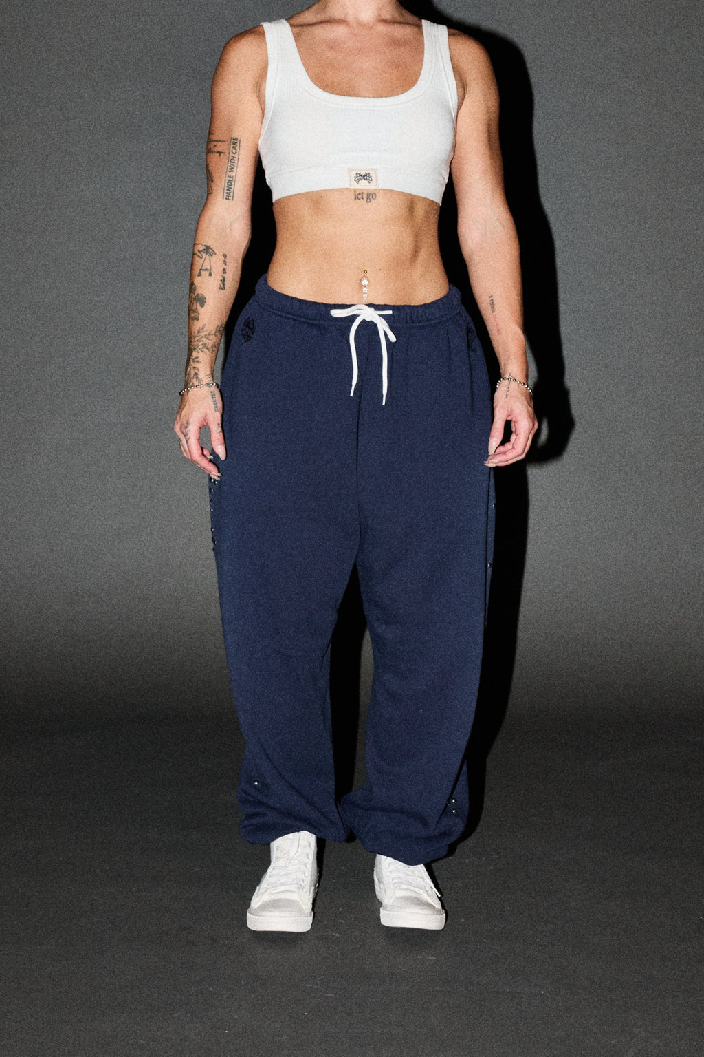 Wolves Heritage Lightweight Lounger Sweat Pants In Navy Sun Fade - imagem 1
