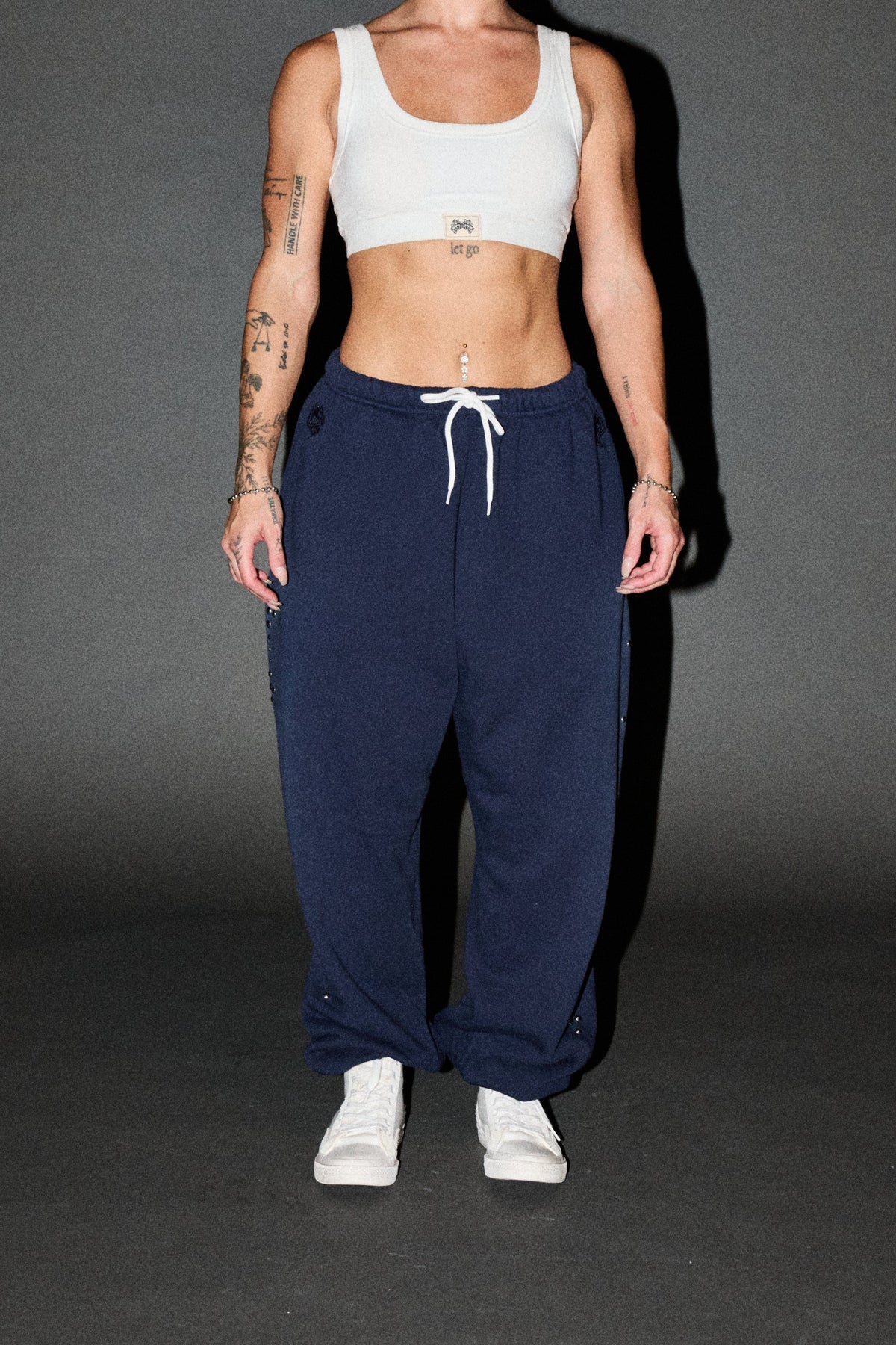 Wolves Heritage Lightweight Lounger Sweat Pants In Navy Sun Fade - imagem 1