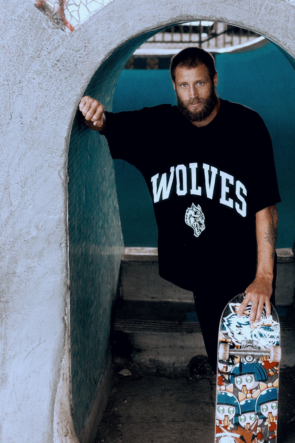 Loyalty "Premium" Oversized Tee in Black Sun Fade — imagem principal