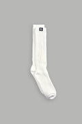 Wolf Patch V2 High Rise Comfy Socks in Cream