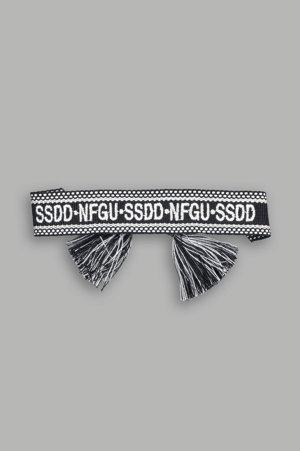 Our Mantra Woven Bracelet In Black/White