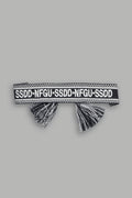 Our Mantra Woven Bracelet In Black/White