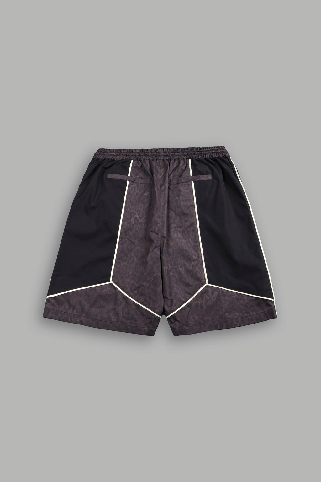 Dual Mens Quinn Track Short in Darc Brown Leopard