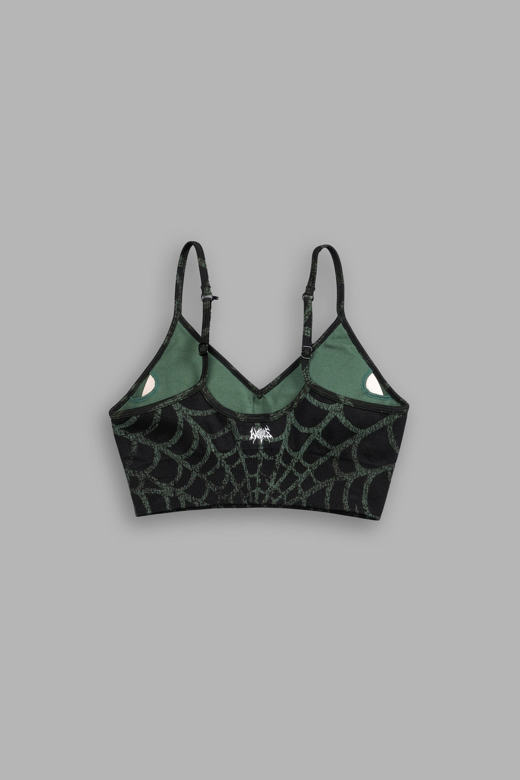 Hesh "Everson Seamless" Sports Bra in Black/Green Symbiote Web — imagem 7