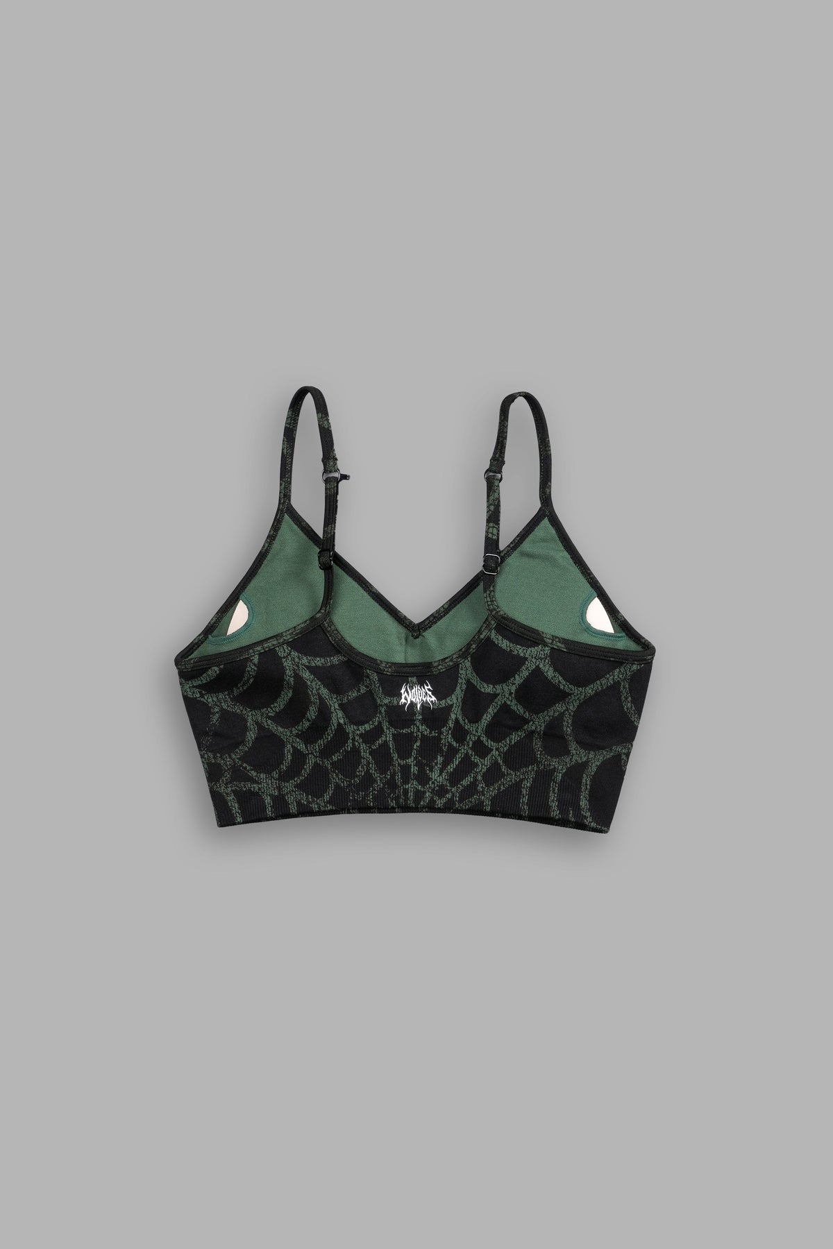 Hesh "Everson Seamless" Sports Bra in Black/Green Symbiote Web - imagem 7