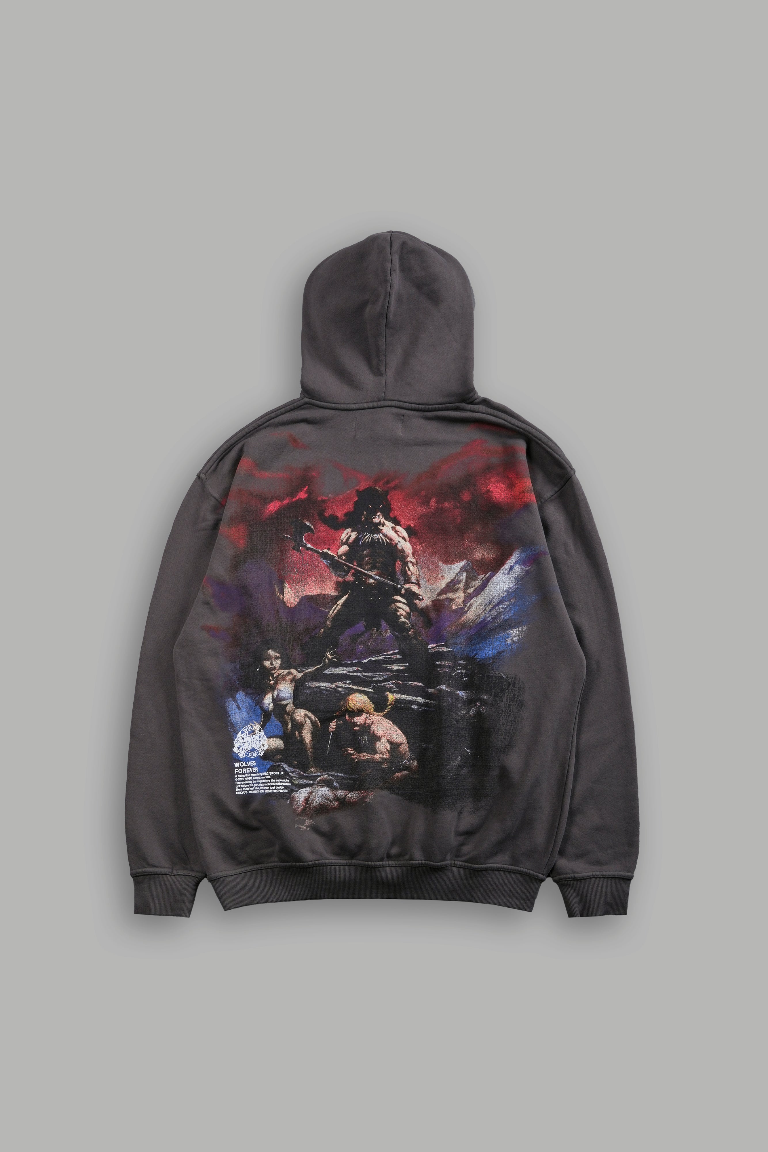 Victory Or Valhalla "Pierce" Hoodie in Wolf Gray — imagem 1