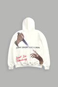 Eternal Blood "Pierce" Hoodie in Cream — imagem 1