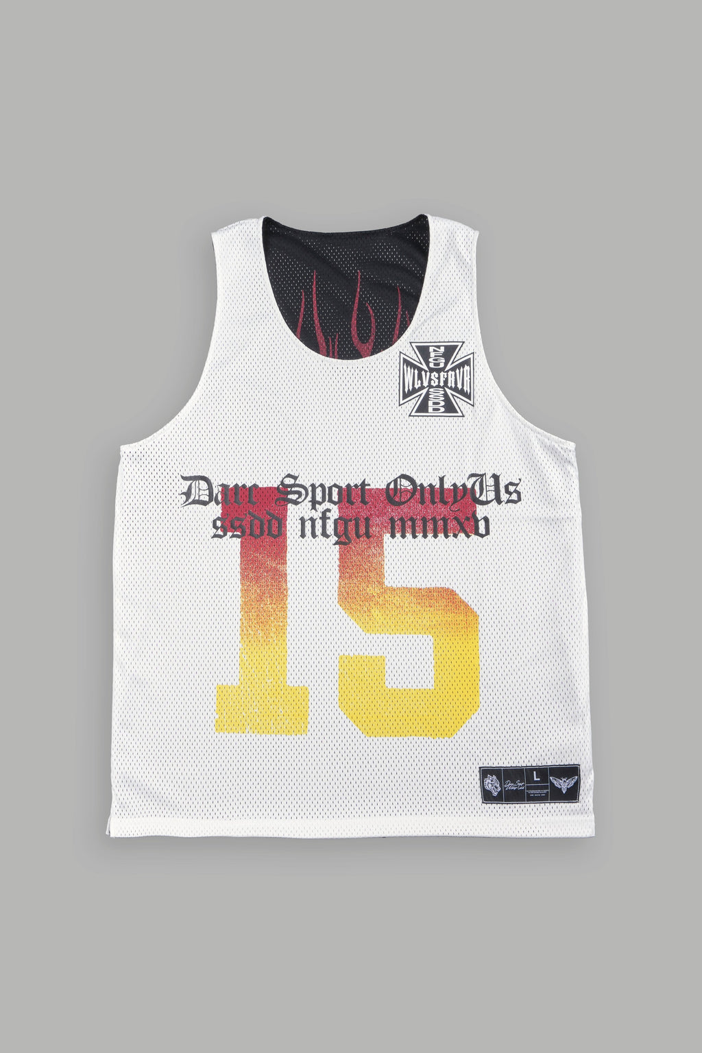 Infernal Club Reversible Bball Jersey In Black/Cream - imagem 7
