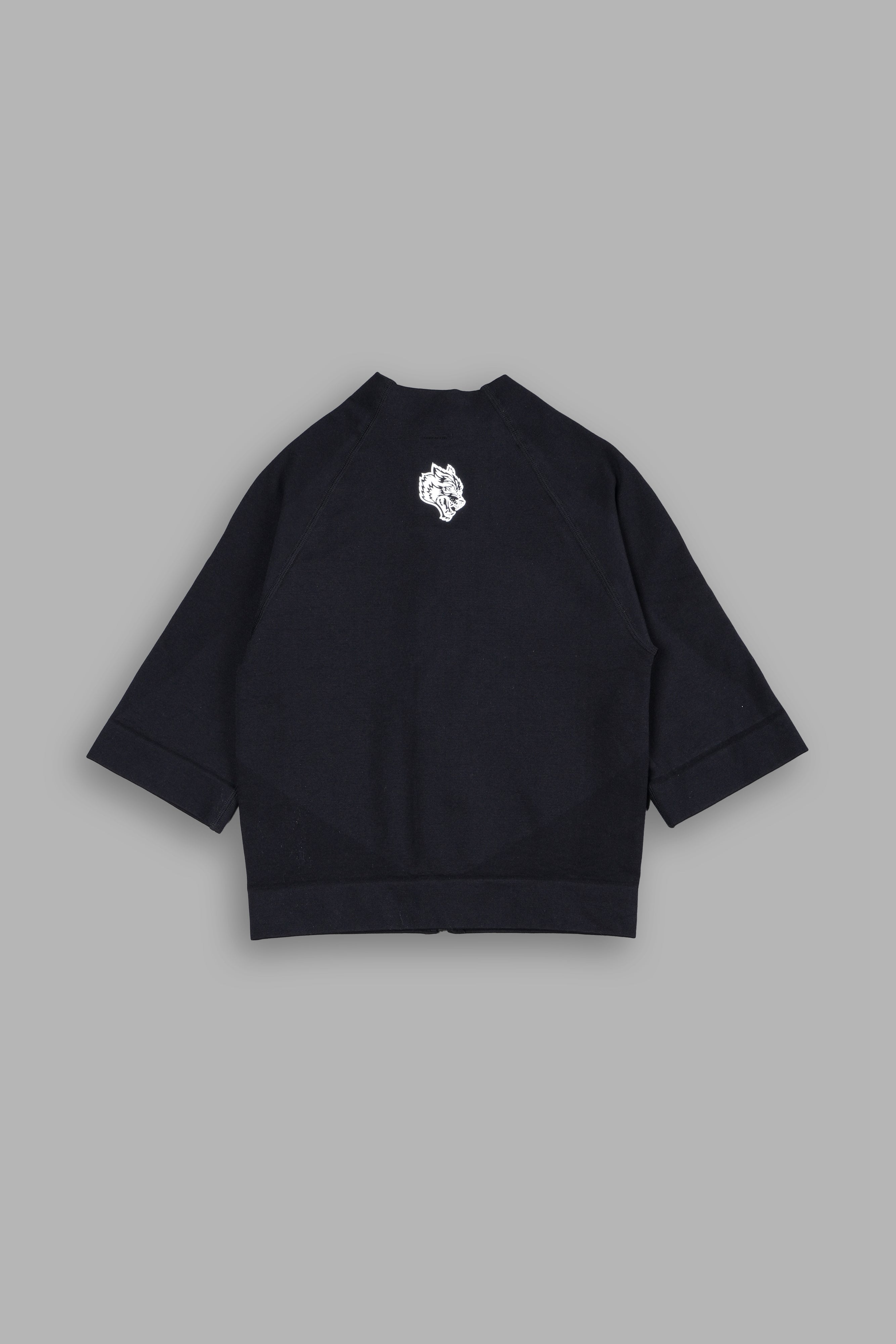 Written In Stone "Everson Seamless" Yasmin S/S Zip Top in Black — imagem 4