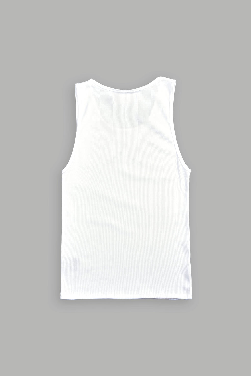 Pyramid Ribbed Tank V2 In White