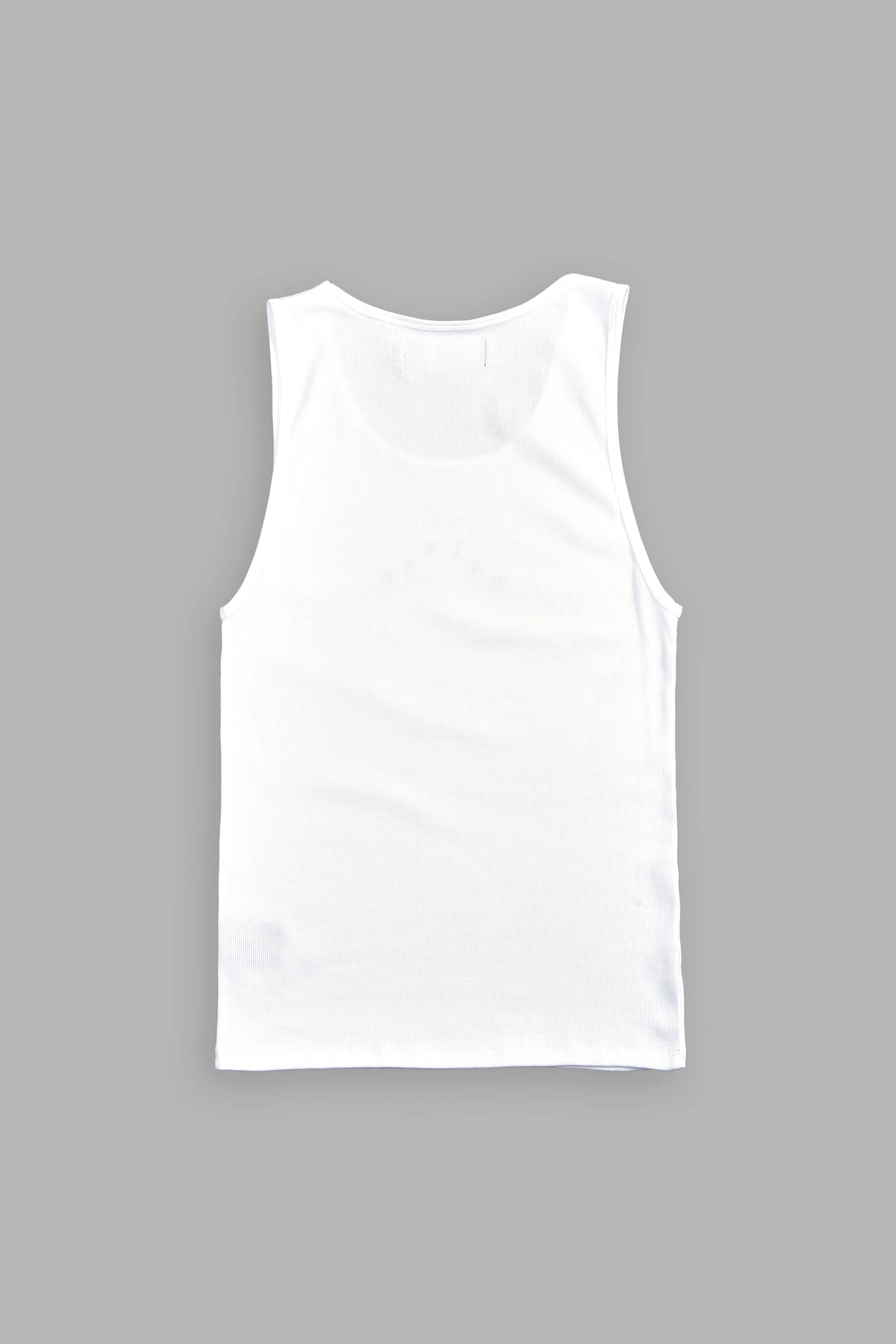 Pyramid Ribbed Tank V2 In White