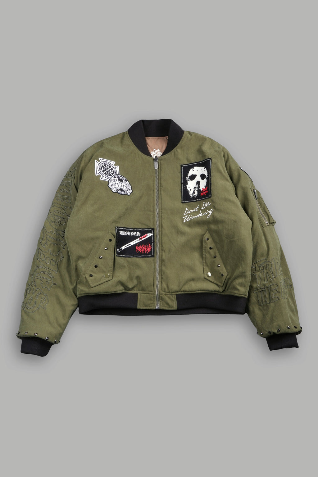 Jason Frvr Cloud Quilted Reversible Bomber Jacket In Dover Green/Taupe