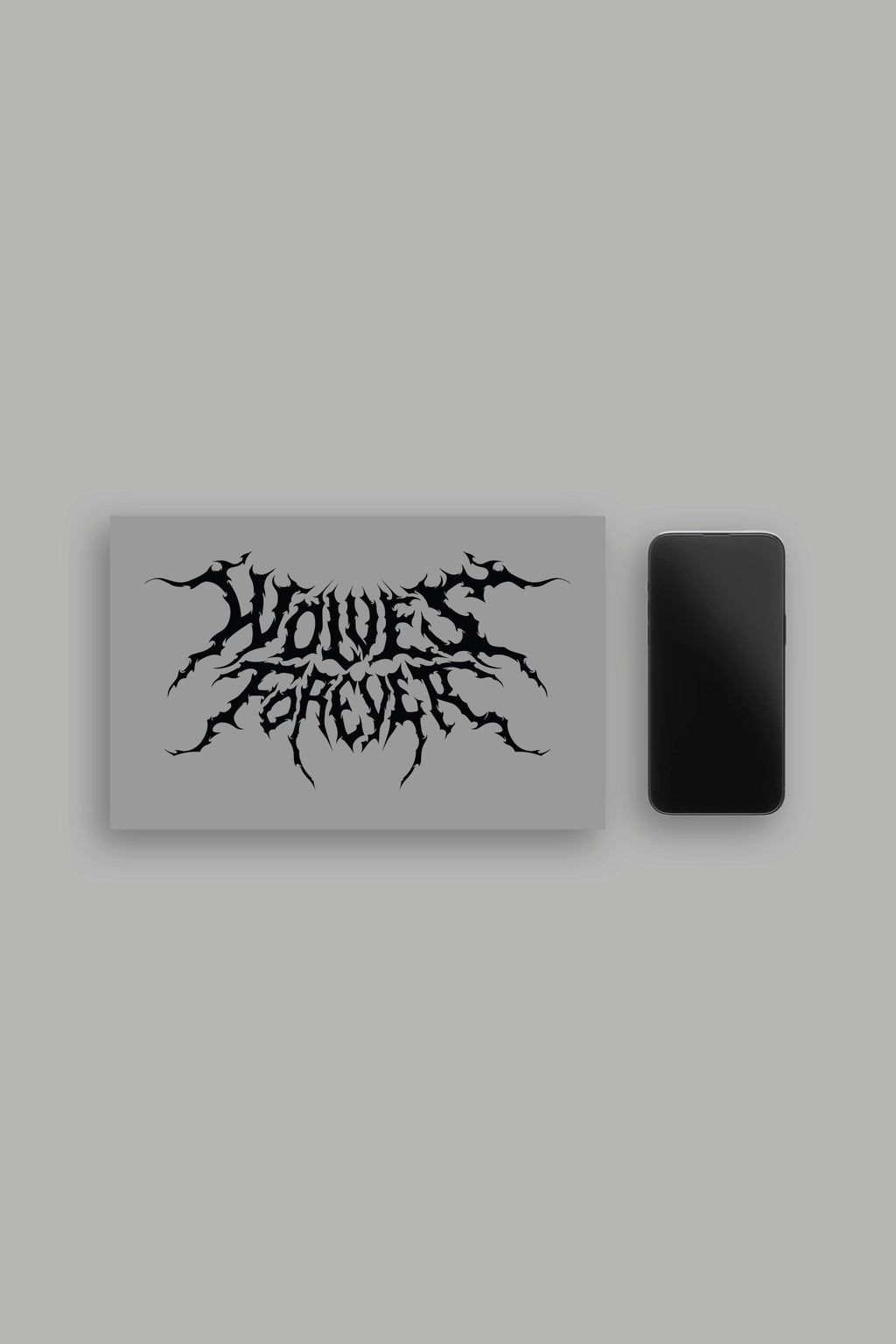 Wolves Forever Hesh Large Vinyl Decal in Black — imagem 2
