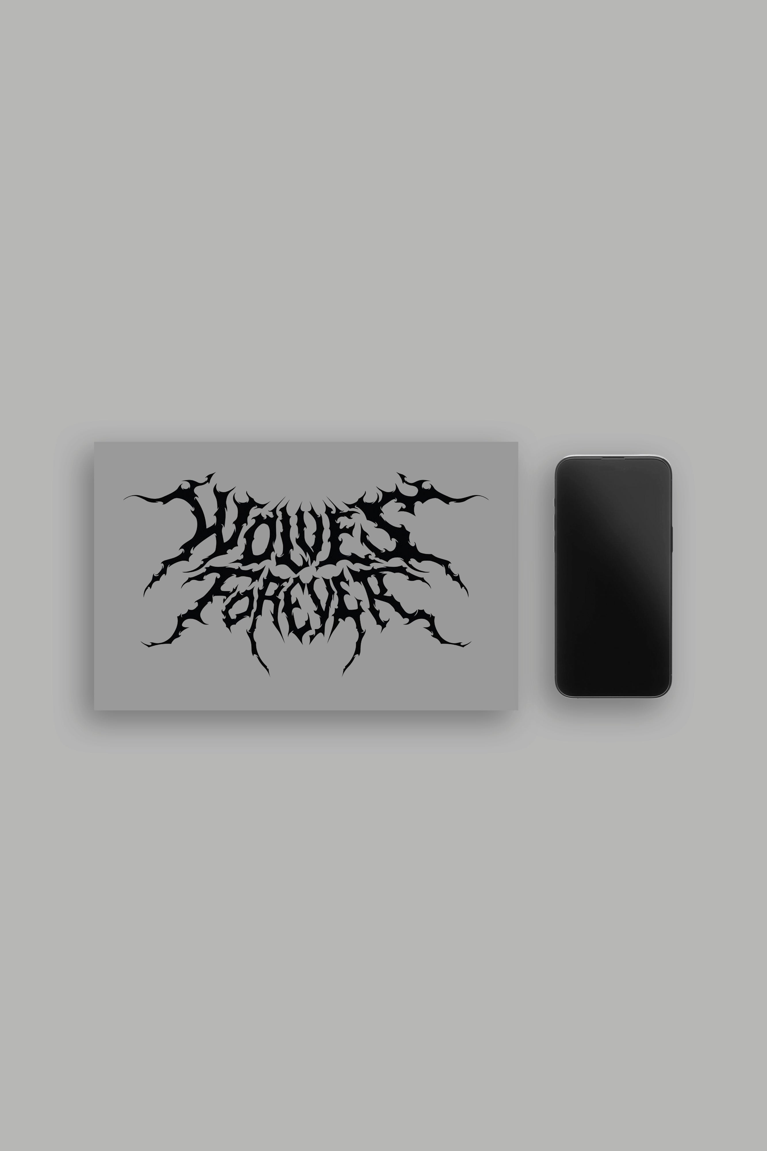 Wolves Forever Hesh Large Vinyl Decal in Black — imagem 2