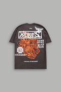 Come Hell Or High Water NFGU Premium Oversized Tee in Darc Brown Drift Wash — imagem 1