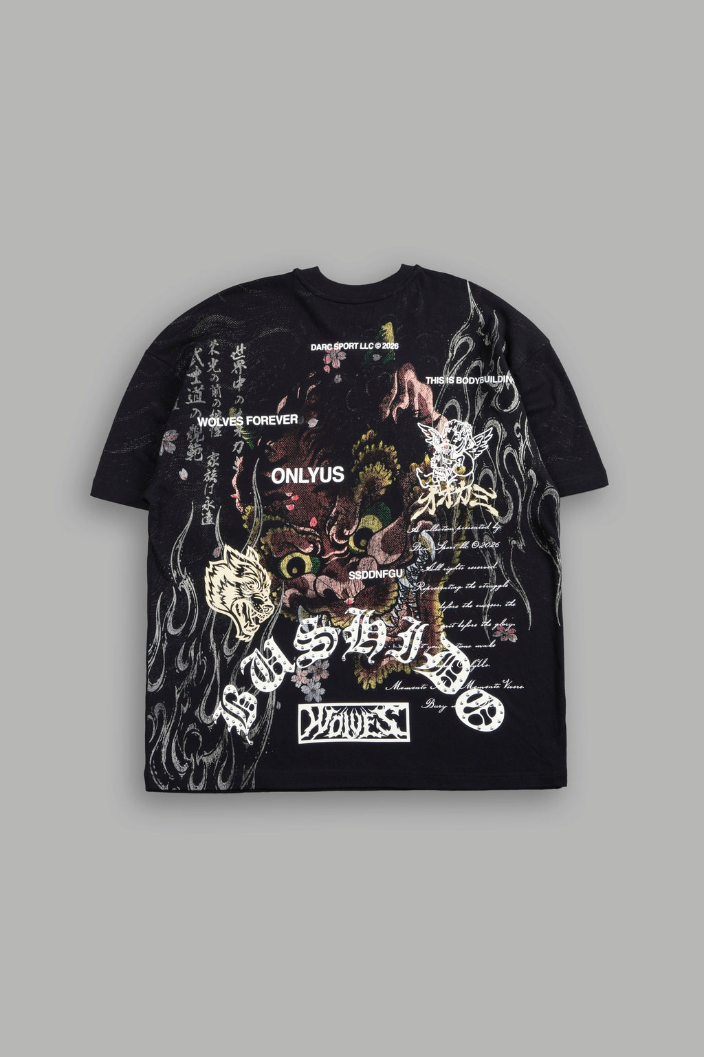 Shutendoji Premium Oversized Tee in Black — imagem 1