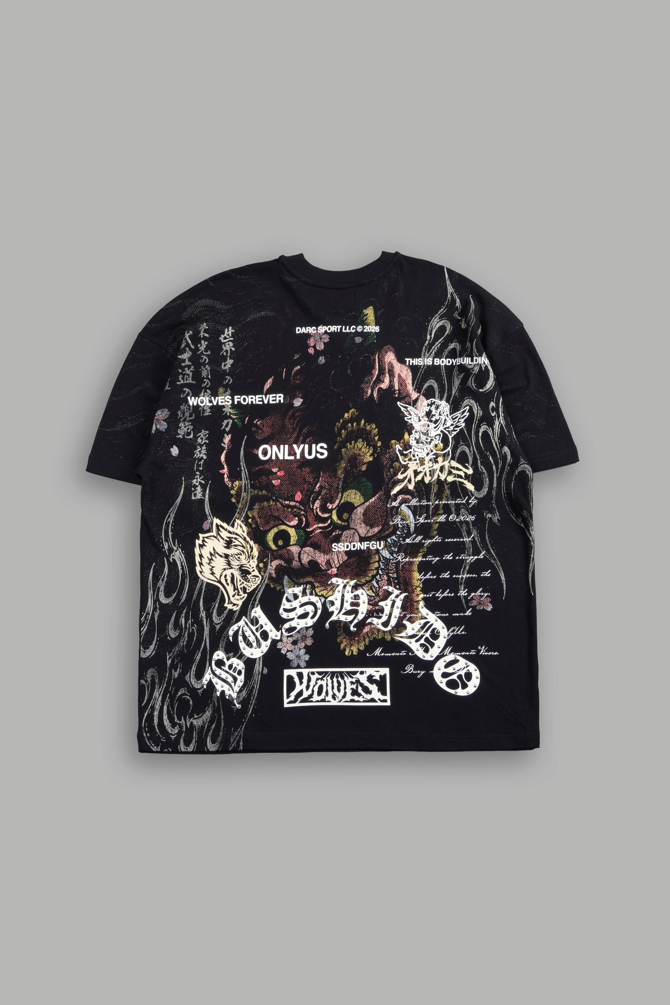 Shutendoji Premium Oversized Tee in Black — imagem 1