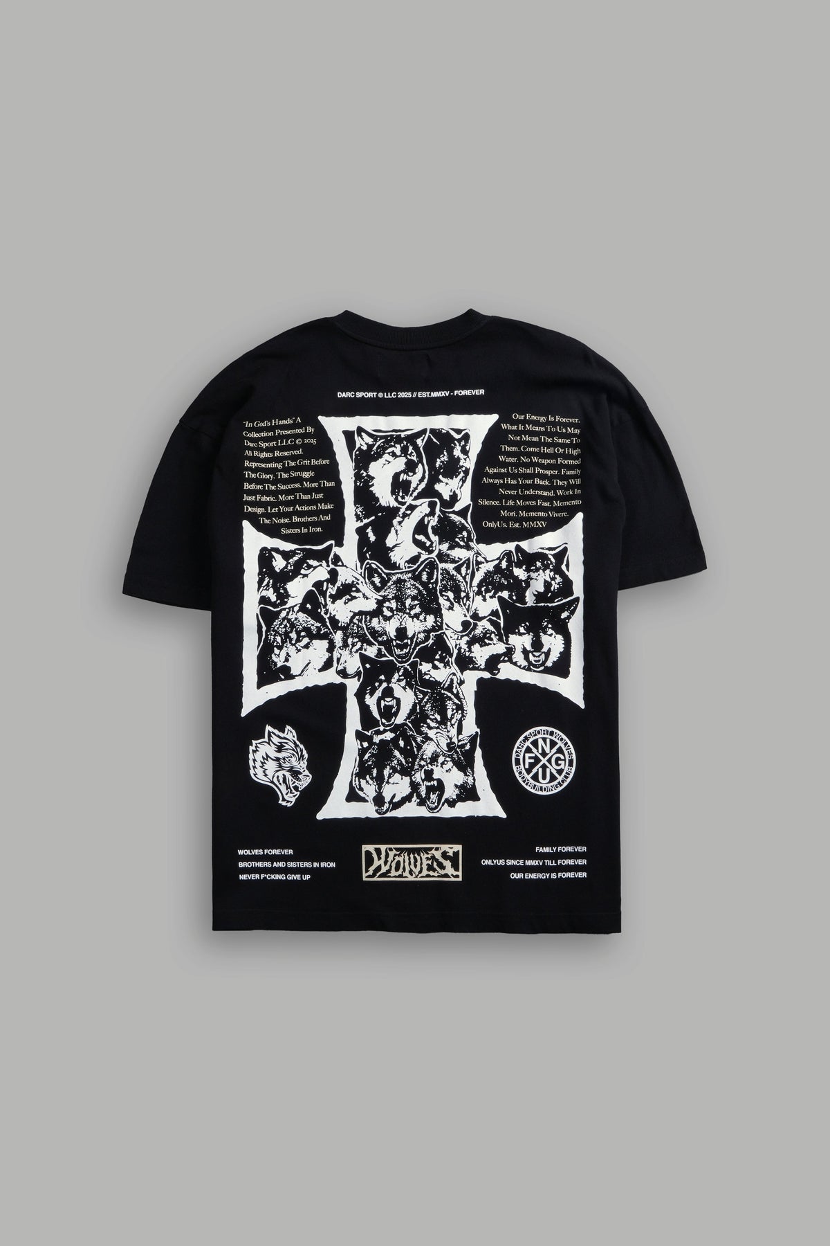 Iron Wolf Pack "Premium" Oversized Tee in Black - imagem 1