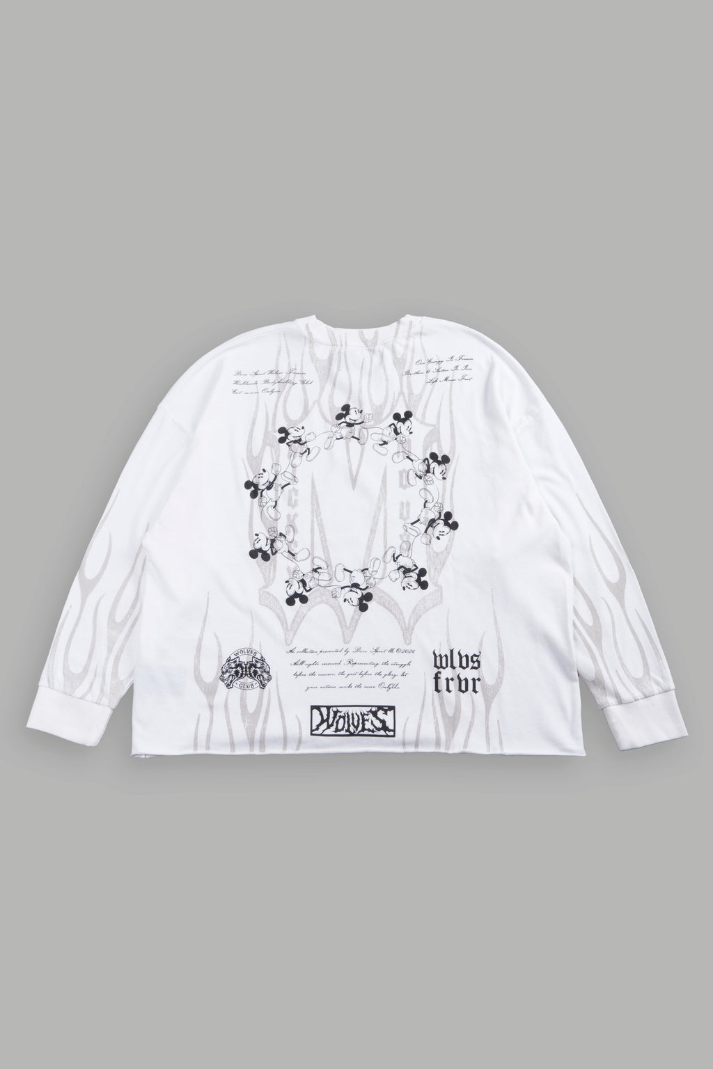 Mickey Forever Premium Box Cut Ls Tee in Cream
