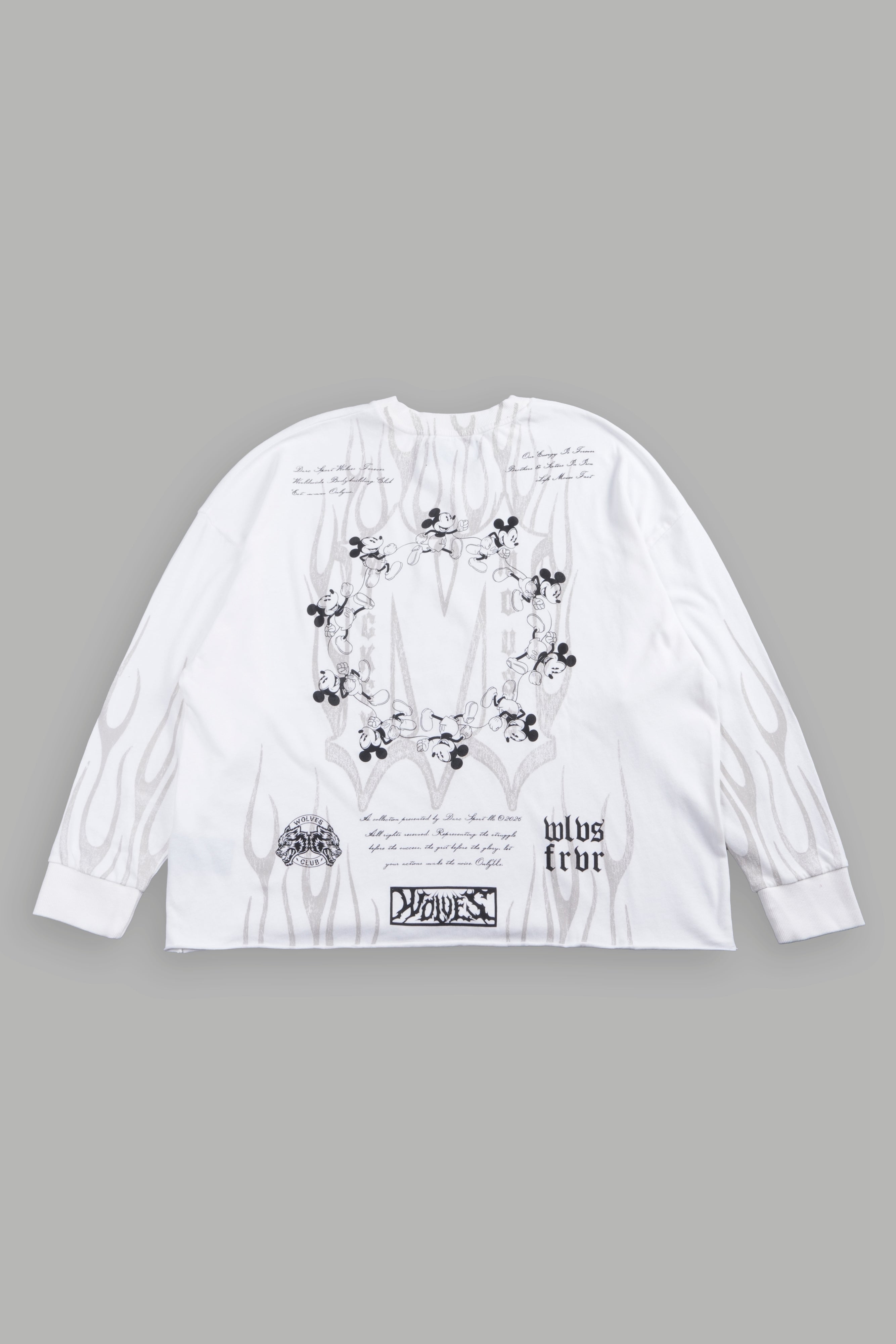 Mickey Forever Premium Box Cut Ls Tee in Cream