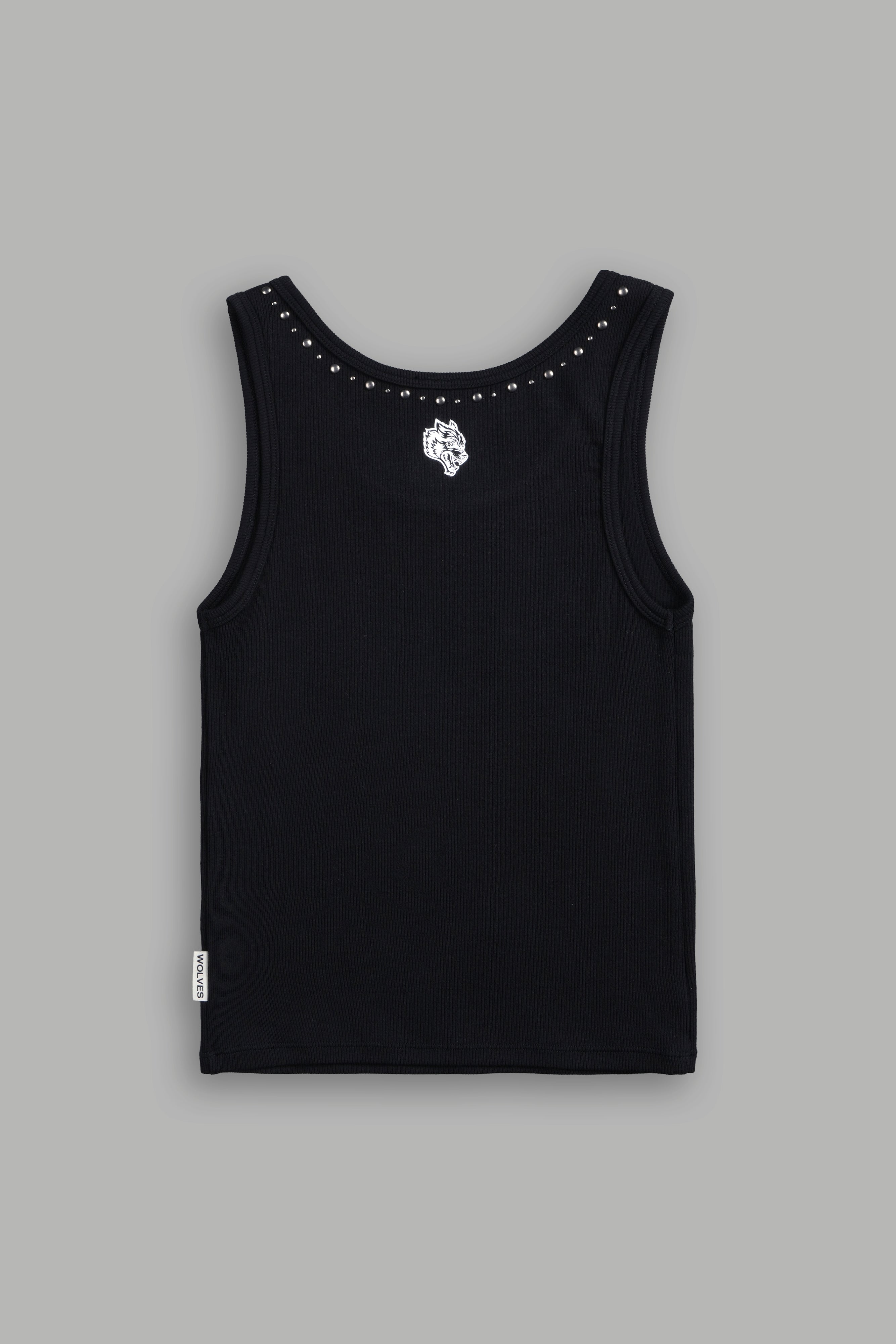 Stud Pyramid Liv Tank Top in Black