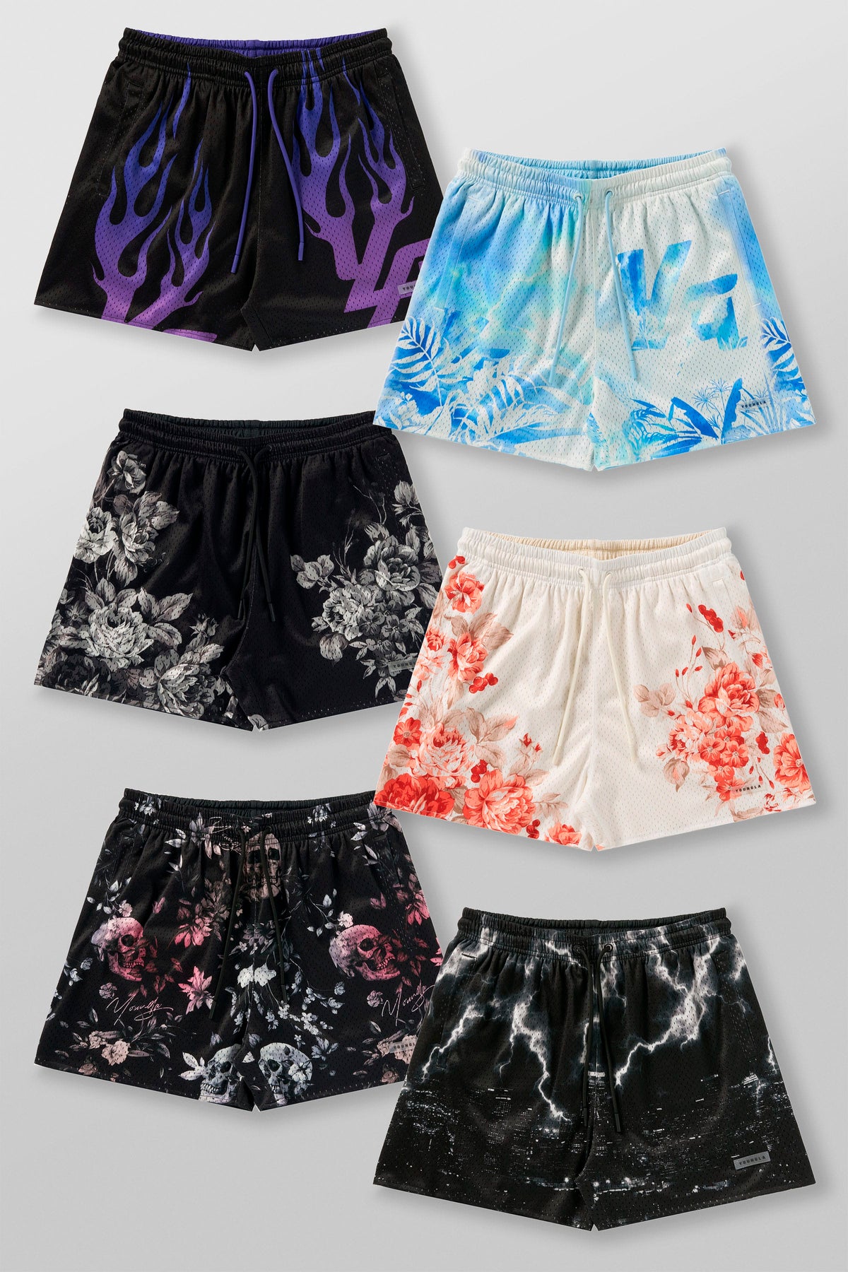 1111 -  Skulls & Roses Reversible Shorts — imagem principal