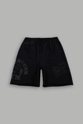 Powerhouse of the Wolves Grunge Brock Sweat Shorts in Black — imagem 1