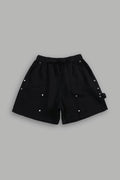 NFGU Forever Rivet Fleece Shorts in Black — imagem 1