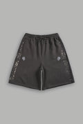 Dual Stud Oversized Osiris Sweat Shorts in Wolf Gray — imagem 1