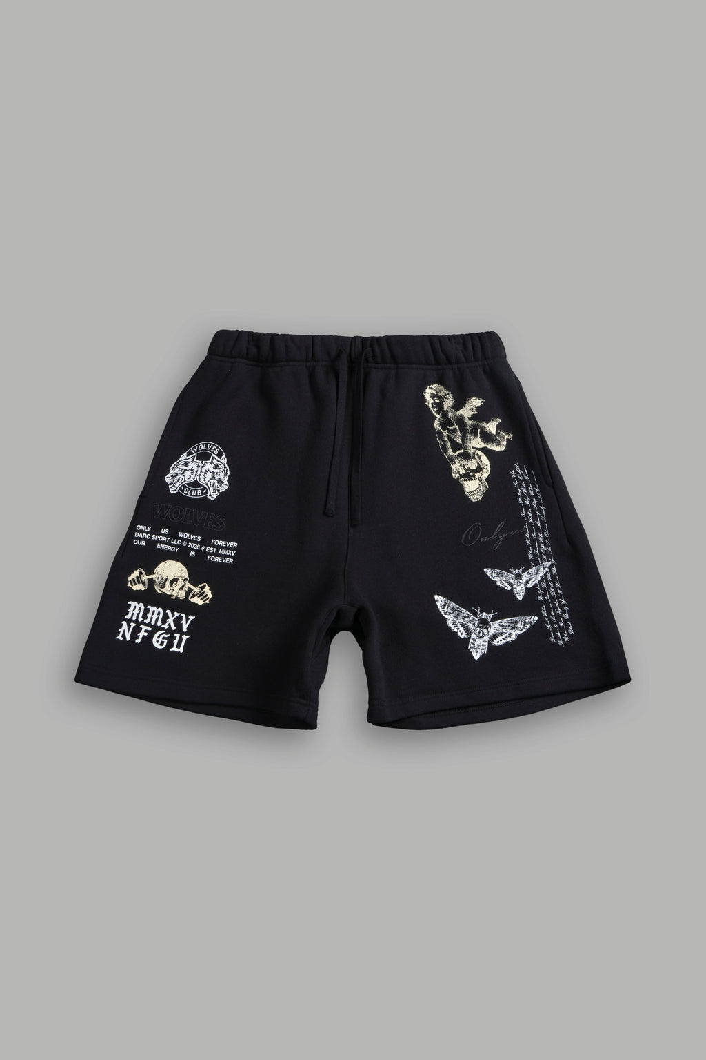 Hollow Virtue Post Lounge Sweat Shorts in Black — imagem 1