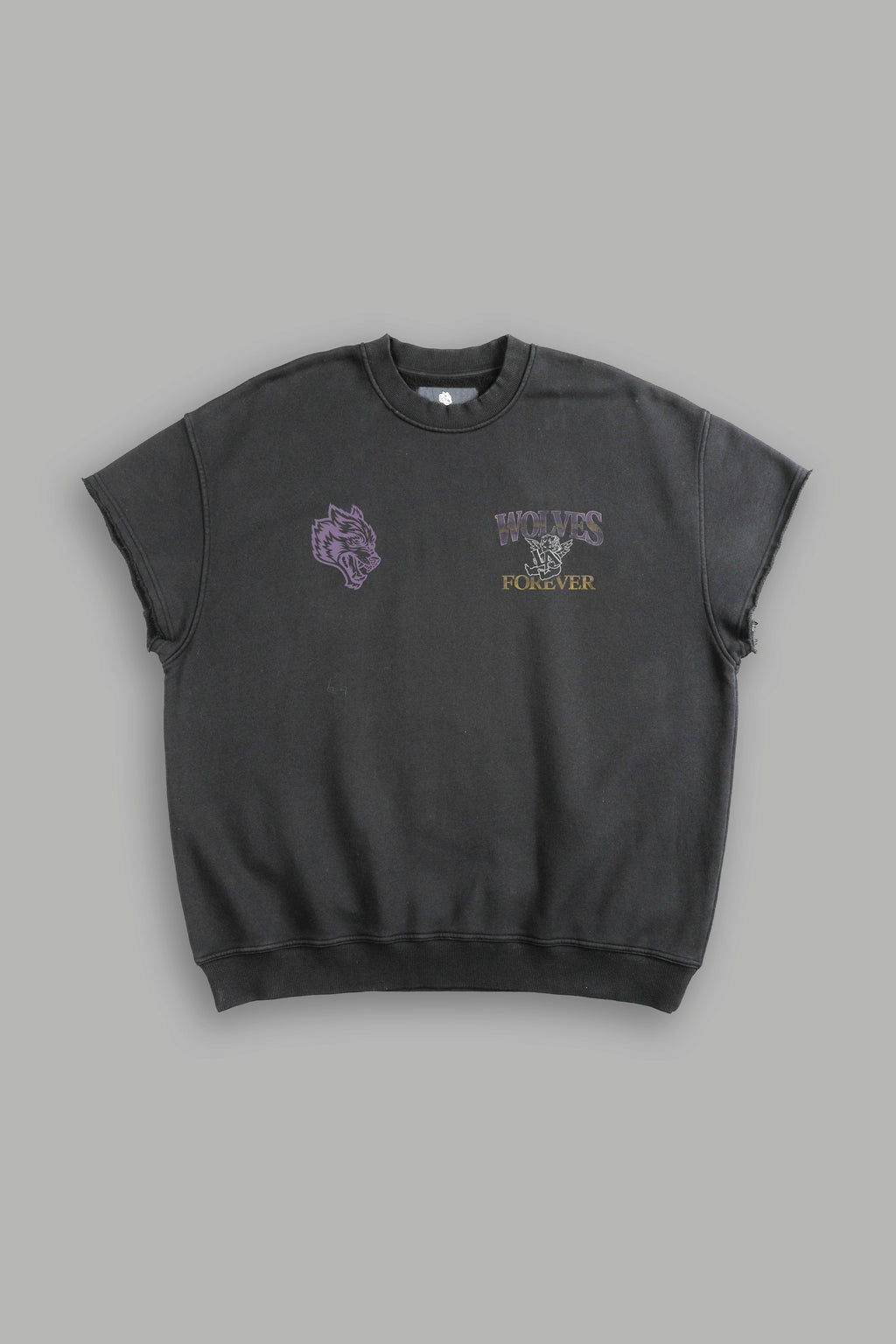 La Heritage Cap Sleeve London Crewneck in Wolf Gray — imagem 2