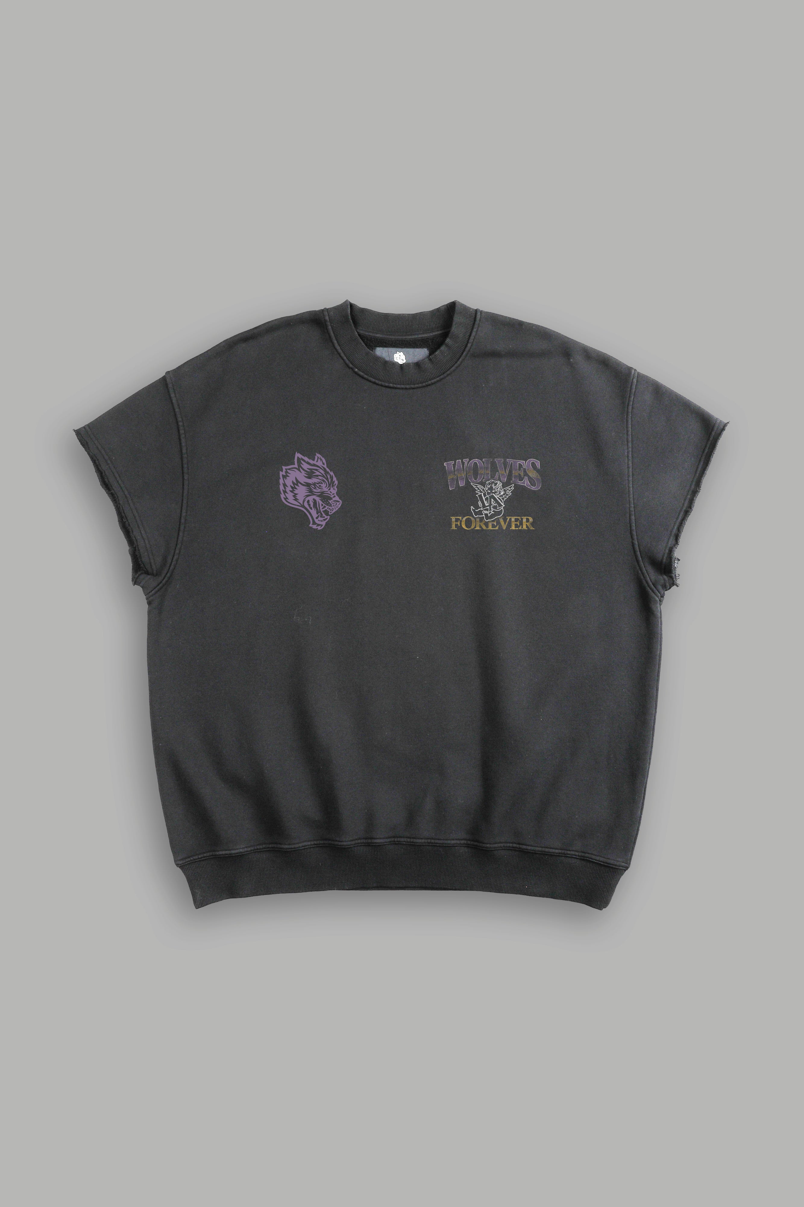 La Heritage Cap Sleeve London Crewneck in Wolf Gray — imagem 2