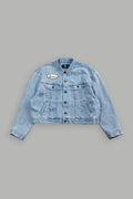 Mickey Flash Cropped American Denim Jacket in Light Wash
