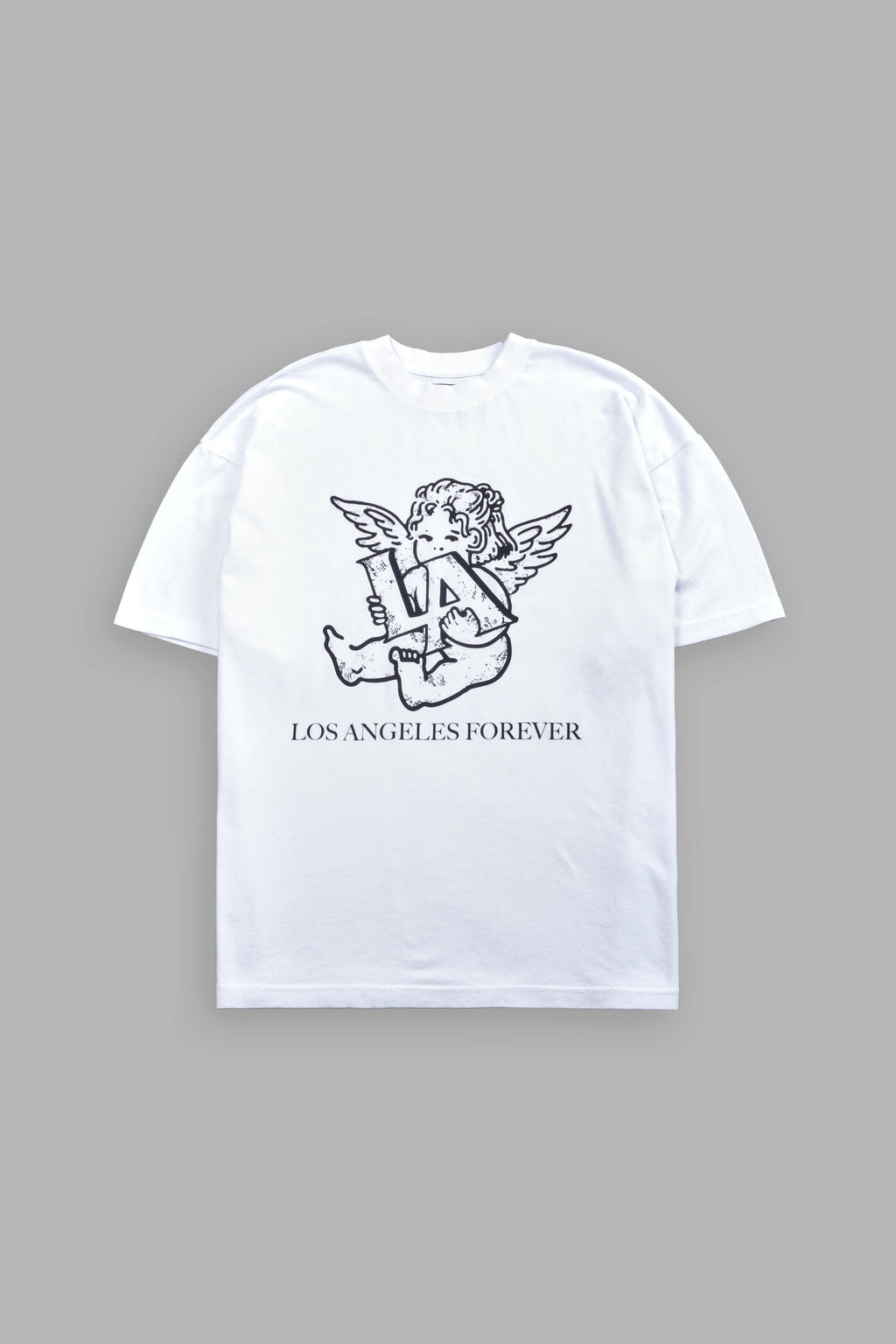 Los Cherub Premium Oversized Tee in White — imagem 1