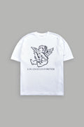 Los Cherub Premium Oversized Tee in White — imagem 1