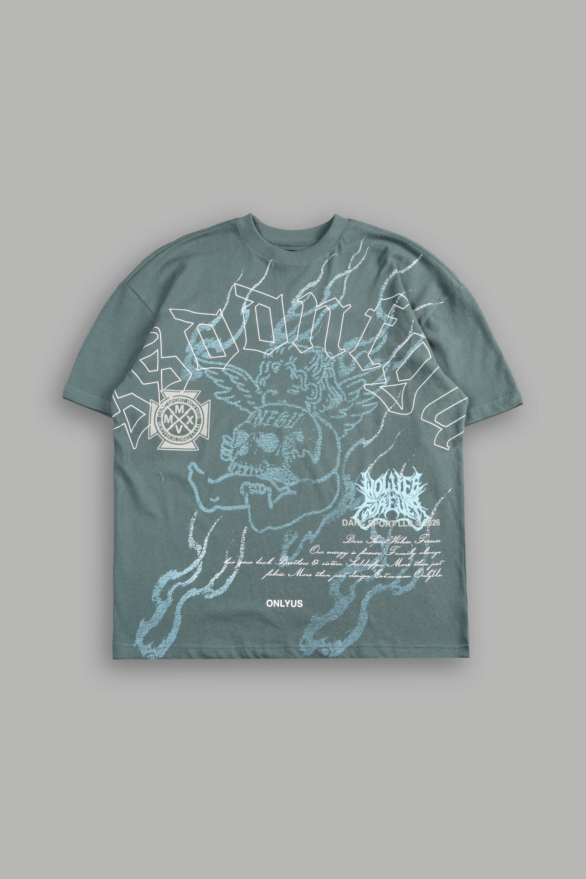 Cherub Flame Premium Tee In Hunter Green - imagem 1