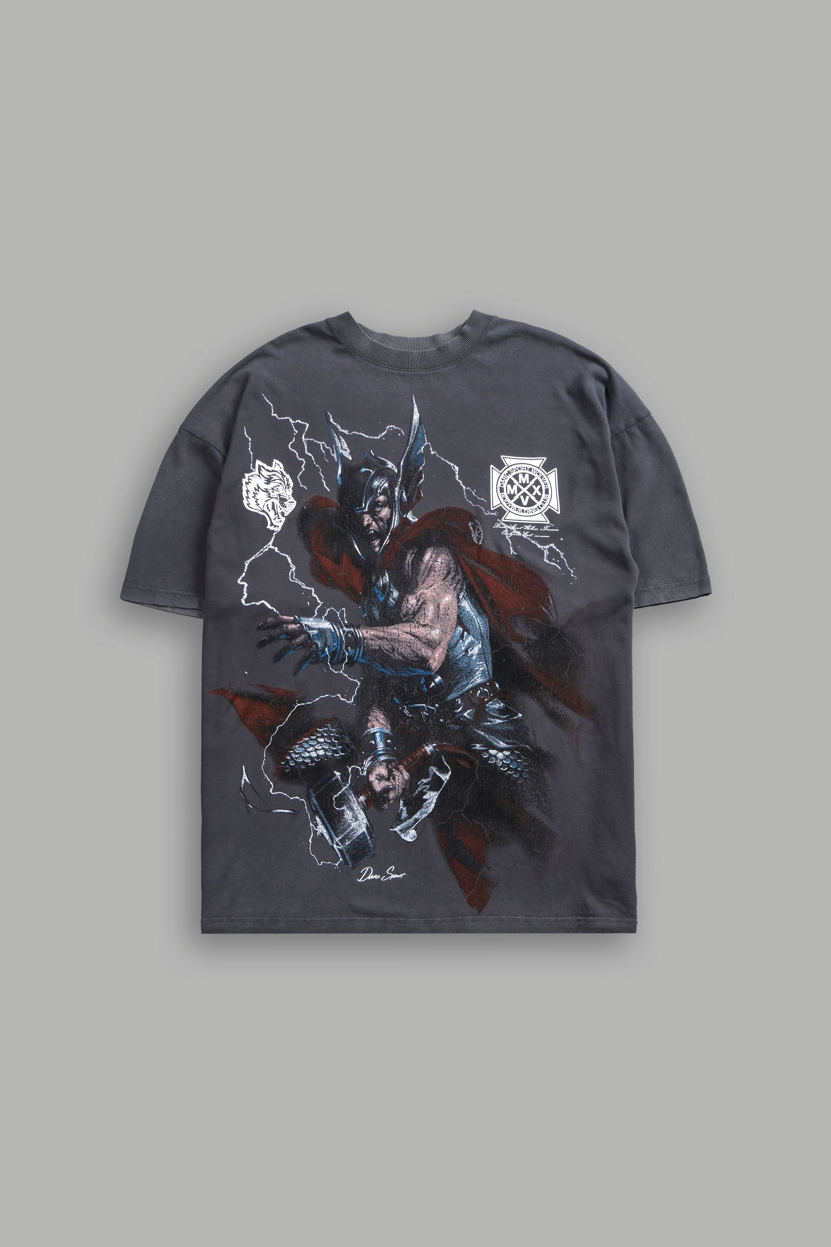 Son Of Odin "Premium" Oversized Tee in Wolf Gray — imagem 1