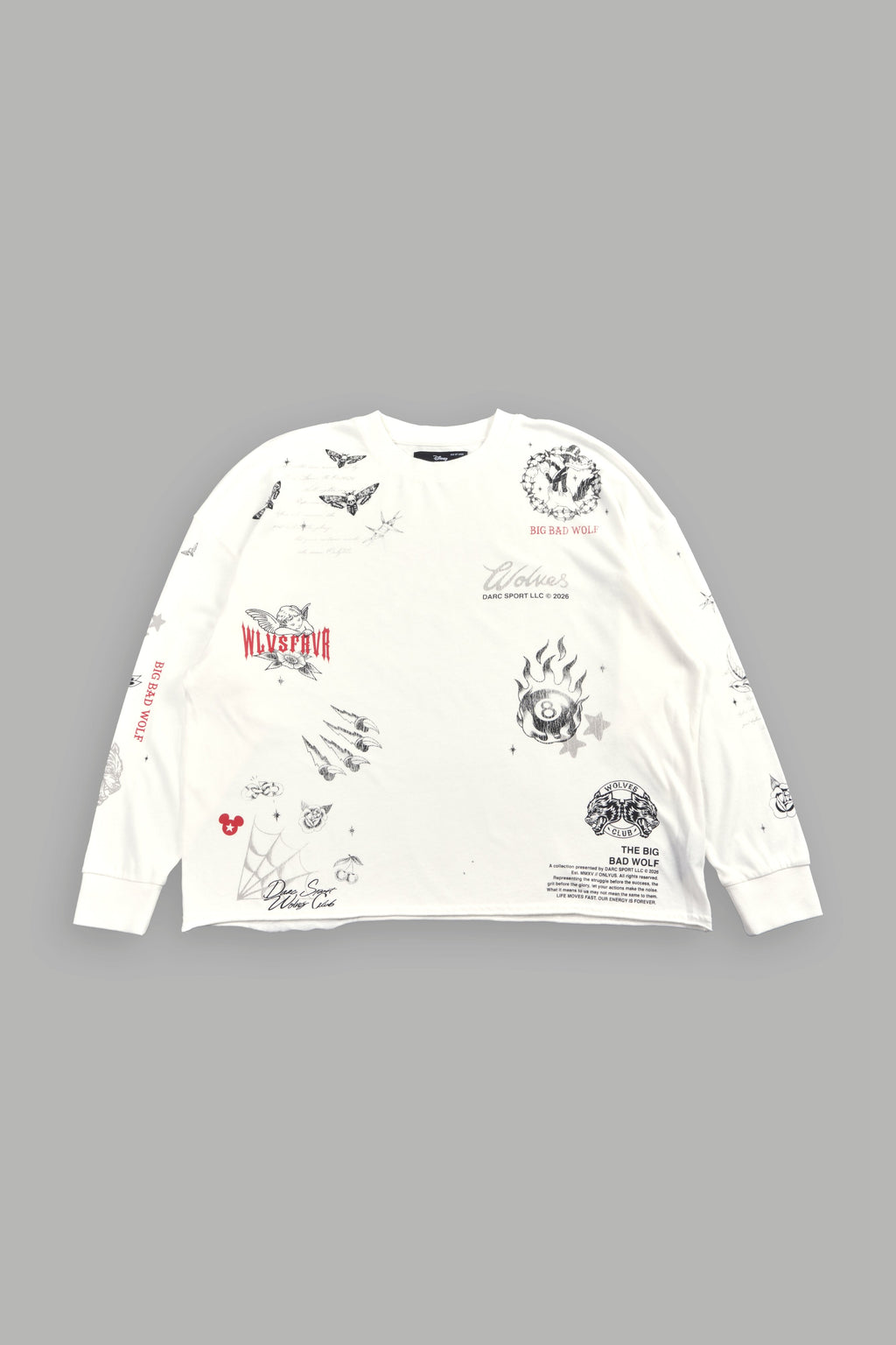 Big Bad Wolves Premium Box Cut Ls Tee in Cream