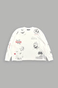 Big Bad Wolves Premium Box Cut Ls Tee in Cream