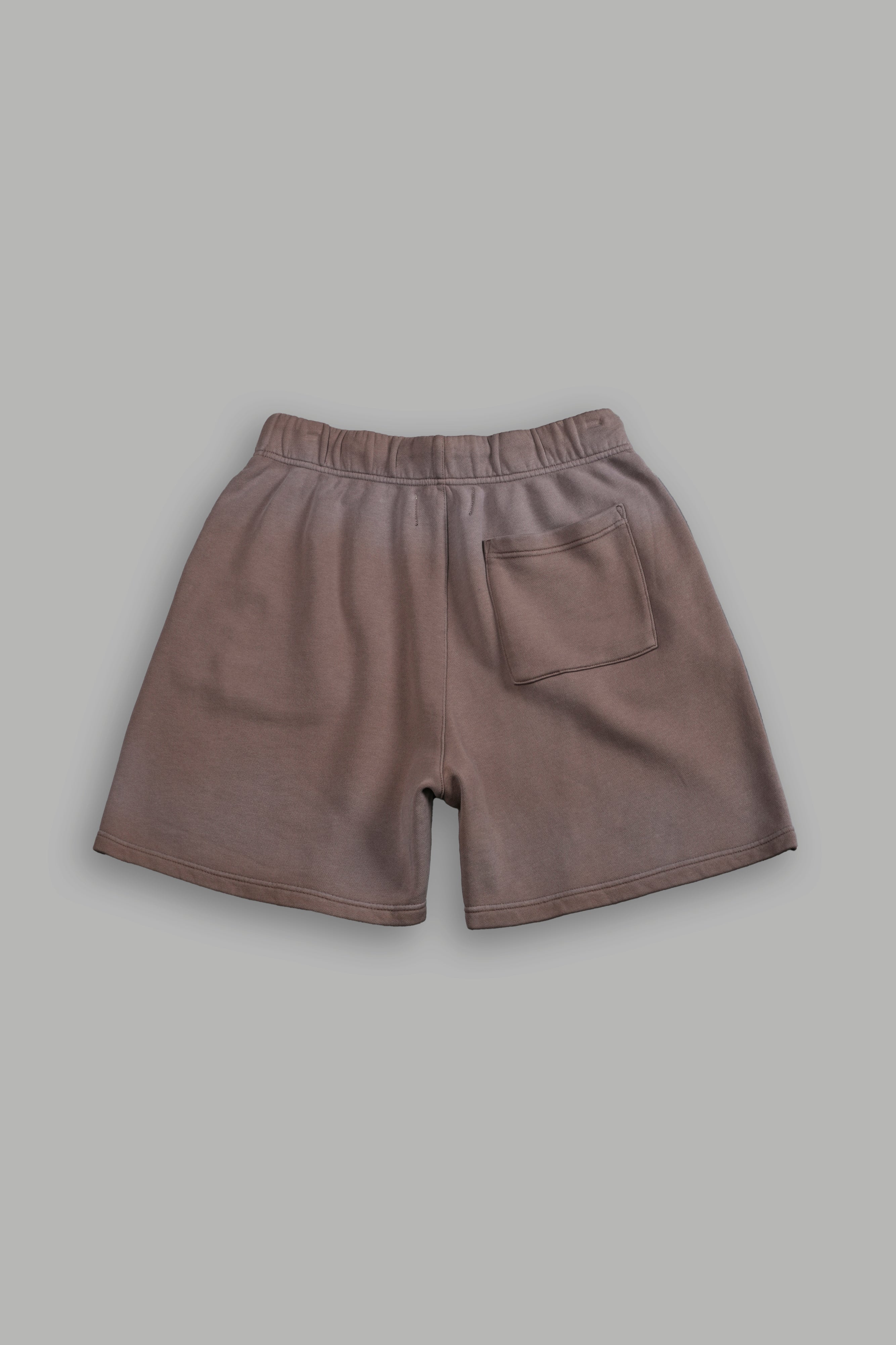 Studded Midnight Wolves Oversized Post Lounge Sweat Shorts in Mojave Brown Drift Wash — imagem 3