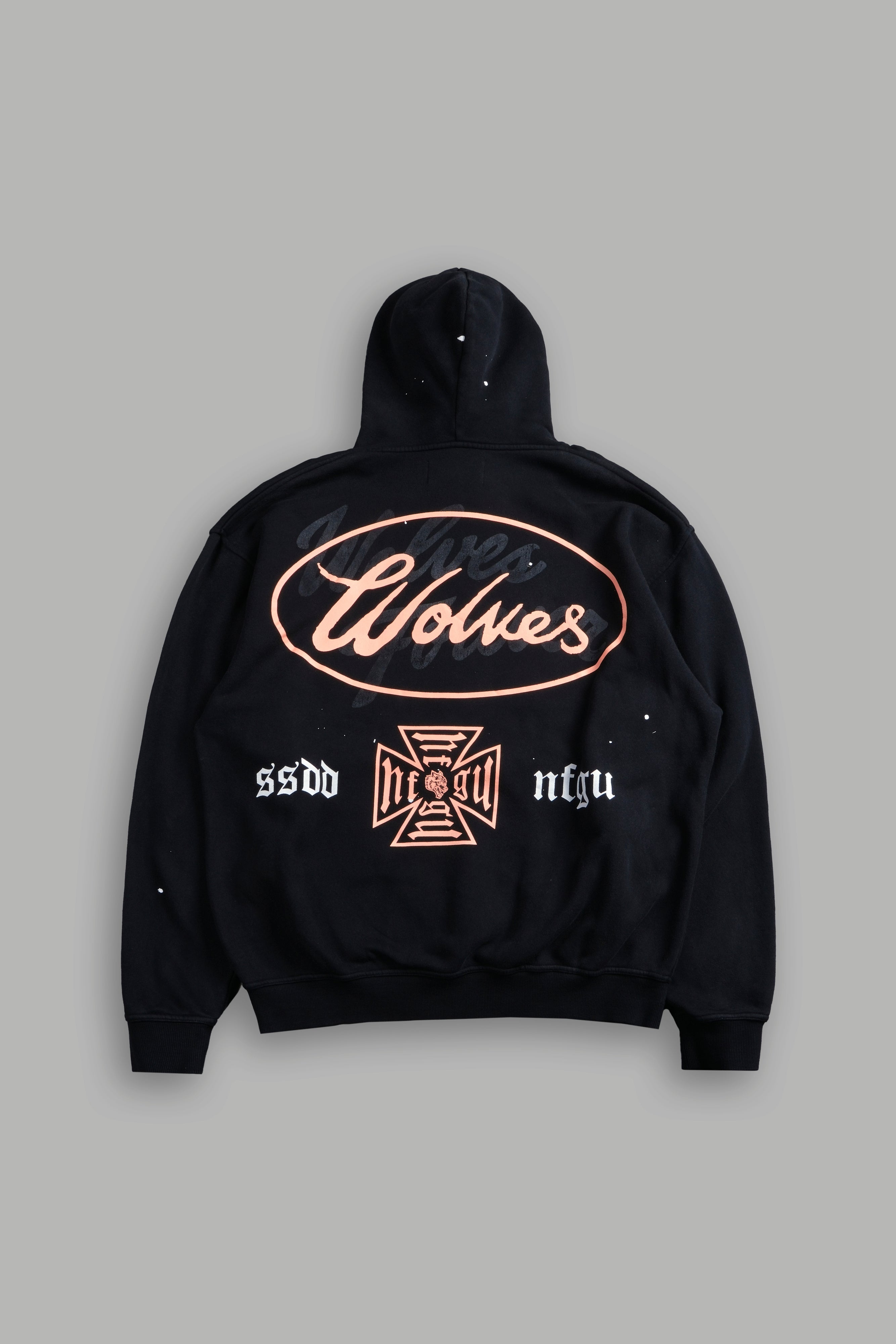 DSA FRVR "Pierce" Hoodie in Black Drift Wash — imagem 1