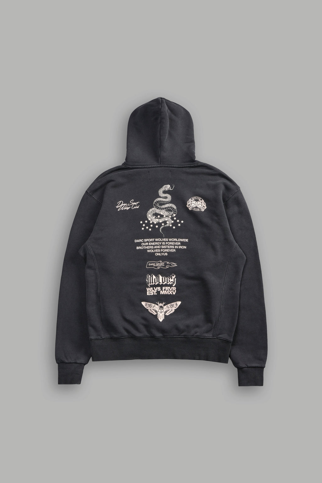 Never Back Down "Dakota" Hoodie in Wolf Gray — imagem 4