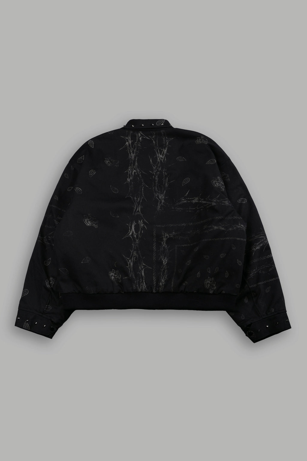 Studded Wolves Pyramid Moe Jacket in Black Thorn Paisley - imagem 3