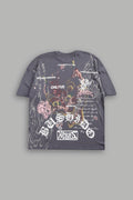 Shutendoji Premium Oversized Tee in Slate Gray — imagem 1