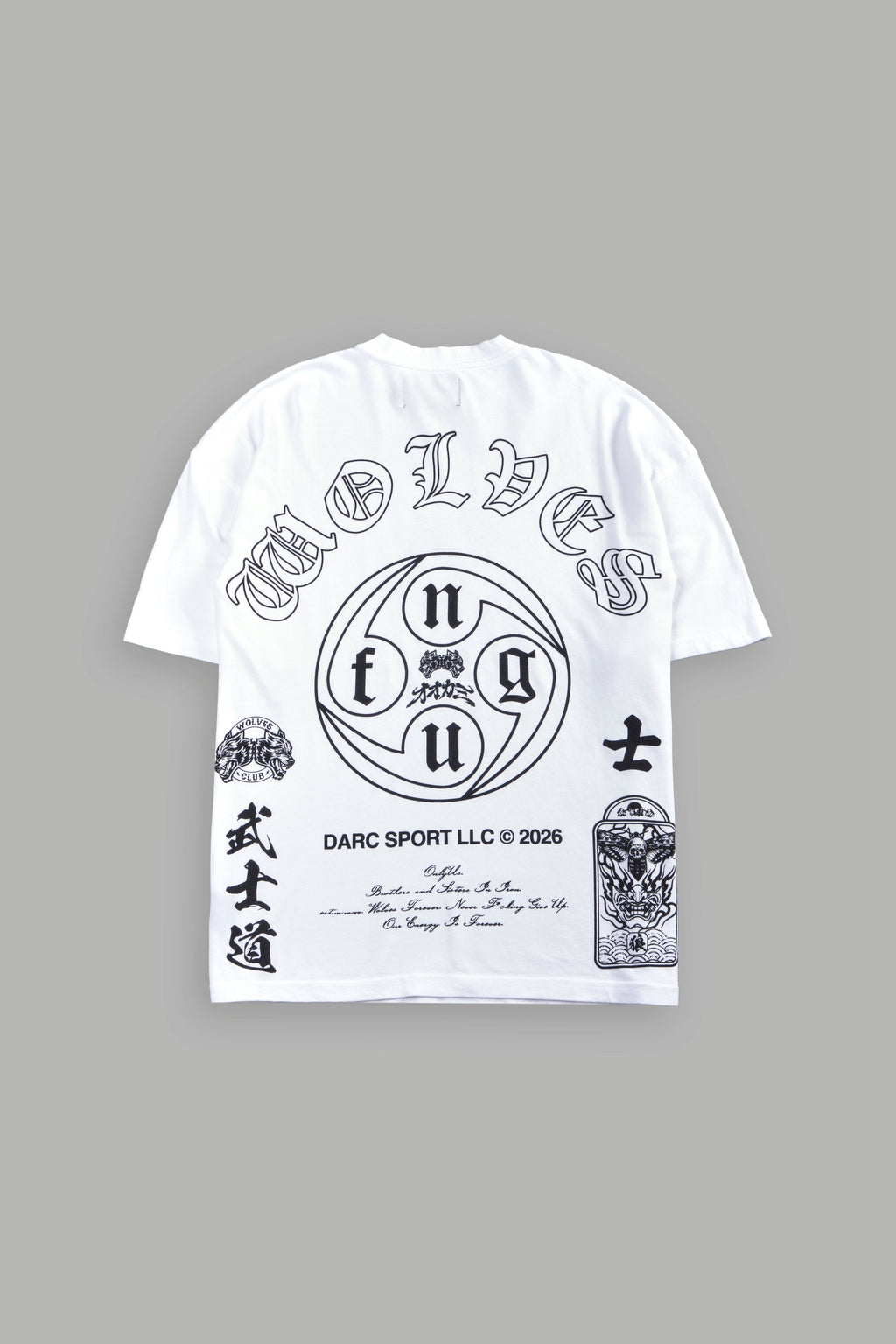 Kazoku Okami Premium Oversized Tee in White — imagem 1
