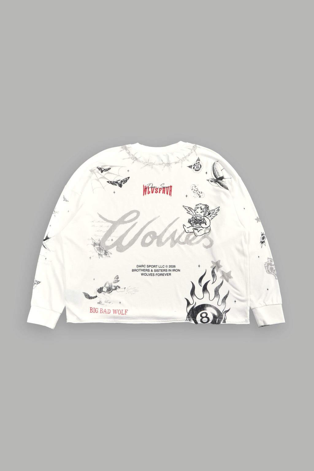 Big Bad Wolves Premium Box Cut Ls Tee in Cream