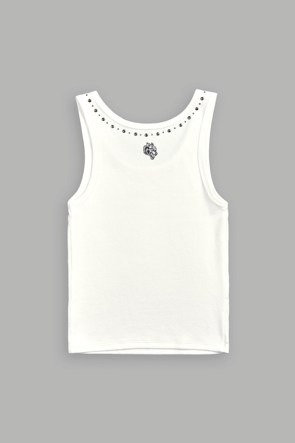 Stud Pyramid Liv Tank Top in White