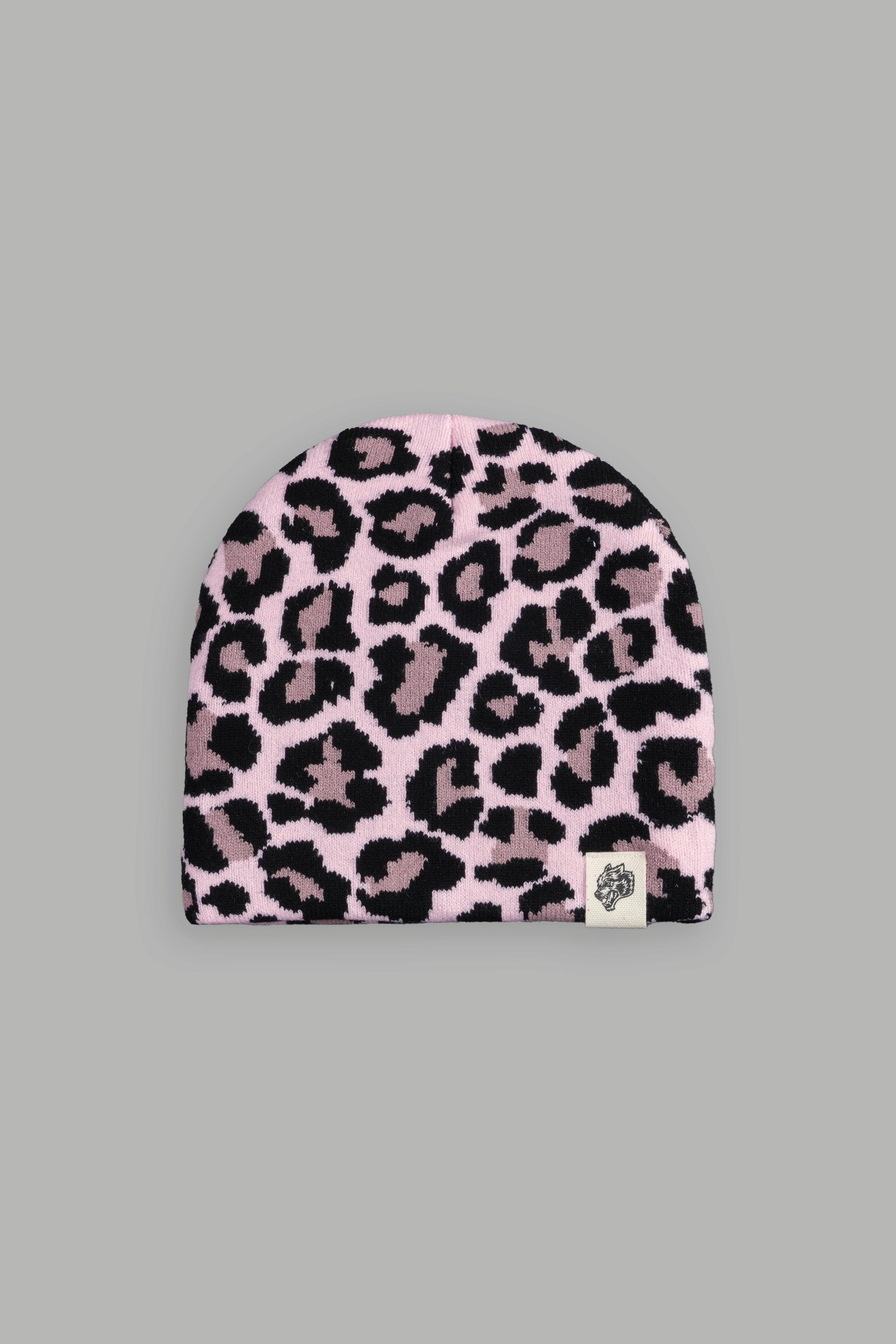Wolf Patch V2 Cap Beanie in Cloud Pink Leopard — imagem 1