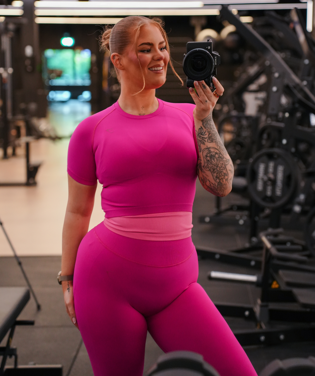 Lift Seamless Short Sleeve Top - Super-Set Pink — imagem 5